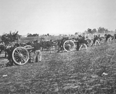 Battery D., 2nd US Artillery Federal Army in action during the American Civil War by Alexander Gardner