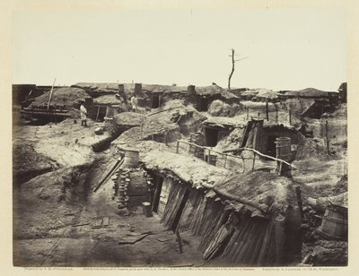 Quarters of Men in Fort Sedgwick by Alexander Gardner