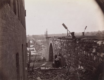 Ruins of Richmond & Petersburg Railroad Bridge, Richmond, Virginia by Alexander Gardner