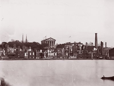 Ruins on North Bank of Canal, Richmond, 1865 by Alexander Gardner
