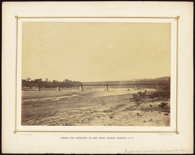 Turnpike Bridge across the Kaw River near Wyandotte, Kansas by Alexander Gardner