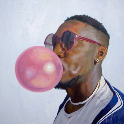 Stylish Bubblegum Portrait by Alexander Grahovsky