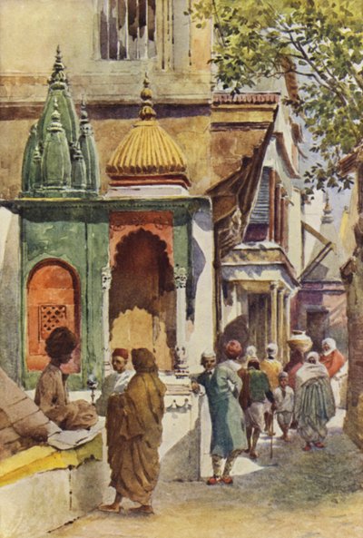 A Corner Shrine in a Benares Alley by Alexander Henry Hallam Murray