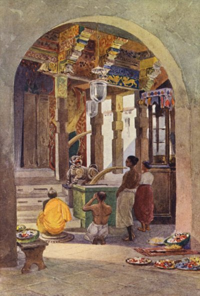 The Temple of the Tooth, Kandy, Interior by Alexander Henry Hallam Murray