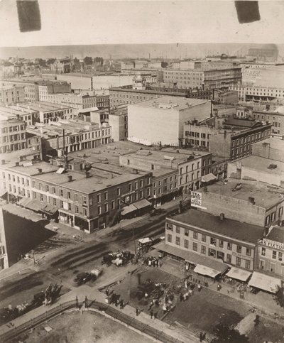 View northeast from the cupola of the courthouse in Chicago, 1858 by Alexander Hesler