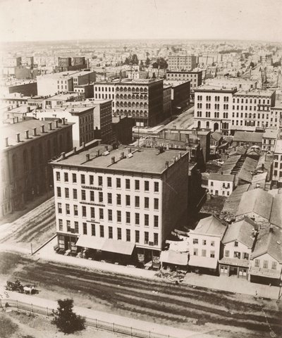 View north-northwest from the cupola of the courthouse in Chicago, 1858 by Alexander Hesler