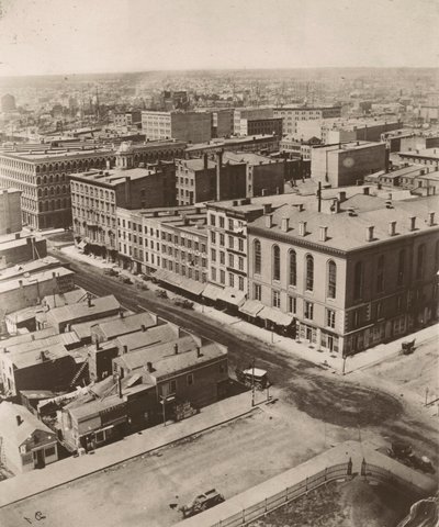 View northwest from the cupola of the courthouse in Chicago, 1858 by Alexander Hesler