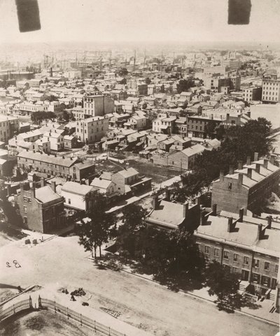 View southwest from the cupola of the courthouse in Chicago, 1858 by Alexander Hesler
