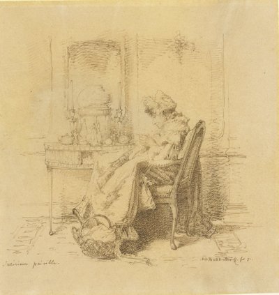 Knitting Old Lady by Alexander Hugo Bakker Korff