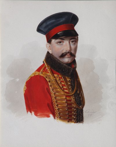 Portrait of Prince Alexander Fyodorovich Galitzine-Prozorovsky, 1810-1898, 1840 by Alexander Ivanovich Klünder