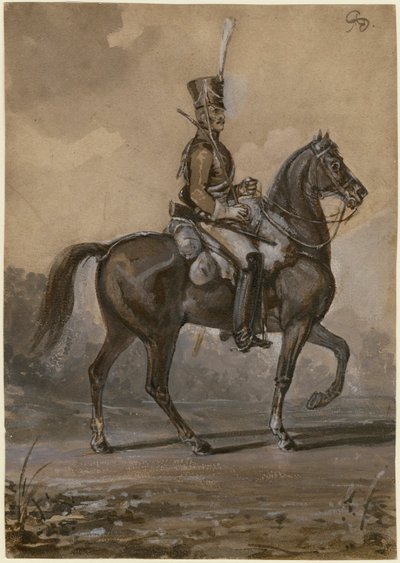 Russian dragoon by Alexander Ivanovich Sauerweid