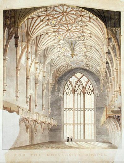 Interior of New York University Chapel by Alexander Jackson (attr. to) Davis
