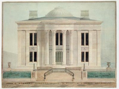Residence of John Cox Stevens, New York City by Alexander Jackson Davis