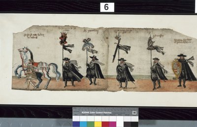 (detail) The Huntly Funeral Procession, said to have been used for the obsequies of George 1st, Marquess of Huntly by Alexander Kincaid