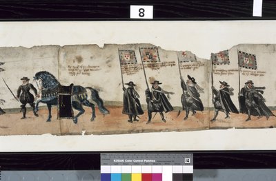 (detail) from The Huntly Funeral Procession, said to have been used for the obsequies of George 1st, Marquess of Huntly by Alexander Kincaid