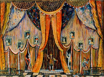Design of the curtain for the opera 