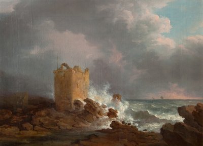 Broughty Castle During a Storm by Alexander Nasmyth