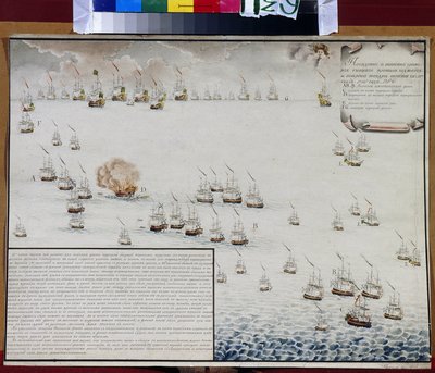 The Naval Battle of Tendra on 8 and 9 September 1790. Episode of the Russo-Turkish War (1787-1792) by Alexander Nikolaevich Depaldo
