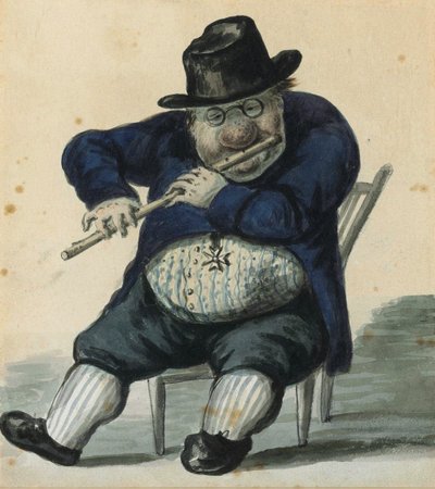 Portrait Caricature of the Architect Giacomo Quarenghi by Alexander Osipovich Orlowski