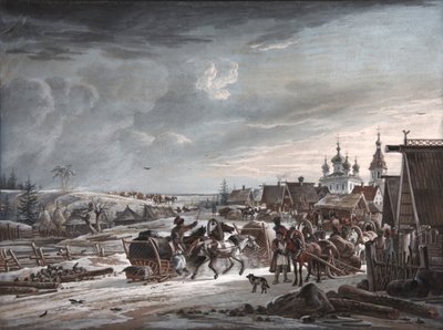 Winter by Alexander Osipovich Orlowski