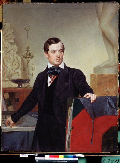 Portrait of the Painter and Architect Alexander Briullov by Alexander Pavlovich Briullov