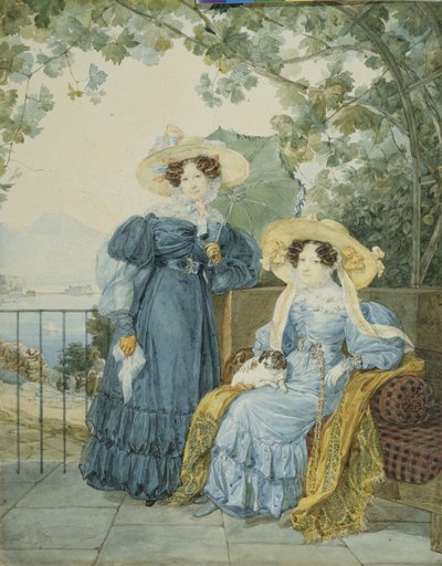 Portrait of Countess Yekaterina Artemyevna Vorontsova and Princess Yelena Mikhaylovna Galitzine by Alexander Pavlovich Briullov