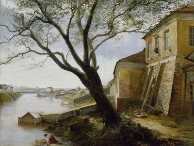 Over the Yauza River in Moscow, 1860 by Alexander Pavlovich Popov