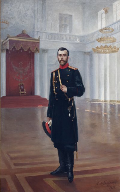 Portrait of Emperor Nicholas II 1868-1918, 1898 by Alexander Petrovich Safonov