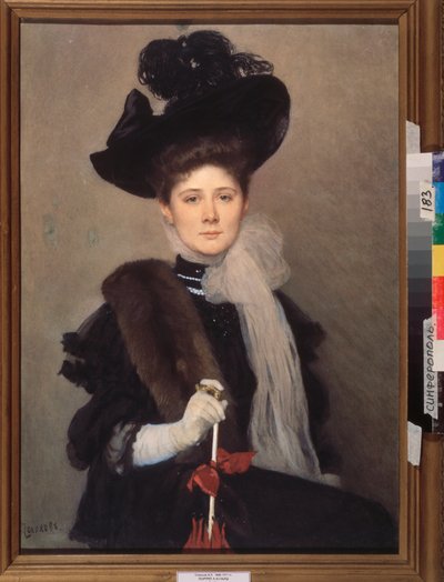 Portrait of the Artist Lyubov Gaush (1877-1943) by Alexander Petrovich Sokolov