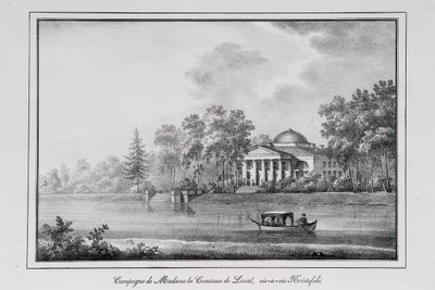 Summer House of Countess de Laval on the Aptekarsky Island, Series Views of Saint Petersburg, 1820s by Alexander Pluchart