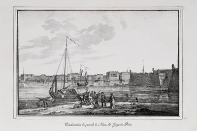 The Petrovsky Quay in St. Petersburg, the So-Called Gagarinsky Brawler (Series Views of Saint Petersburg) by Alexander Pluchart