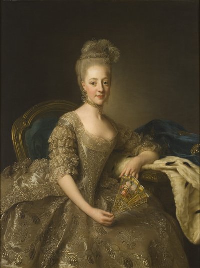 Portrait of Hedwig Elisabeth Charlotte of Holstein-Gottorp, 1759-1818, 1774 by Alexander Roslin