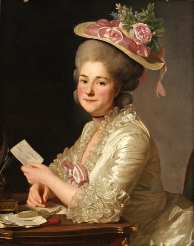 Portrait of Marie Emilie Cuivilliers, née Boucher by Alexander Roslin
