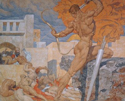 Apollo Sending Out the Plague Arrows by Alexander Rothaug