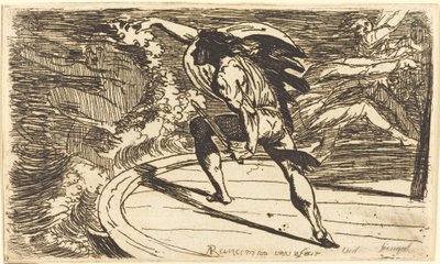 Cormar Attacking the Spirit of the Waters by Alexander Runciman