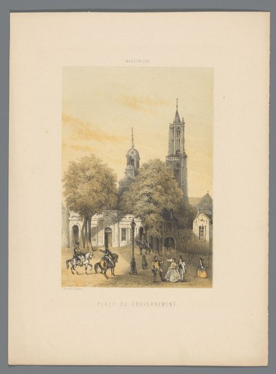 Old Guardhouse with Square in Maastricht by Alexander Schaepkens