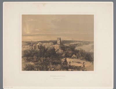 Ruins of Wilhelmstein Castle (series title: Rolduc and its surroundings) by Alexander Schaepkens
