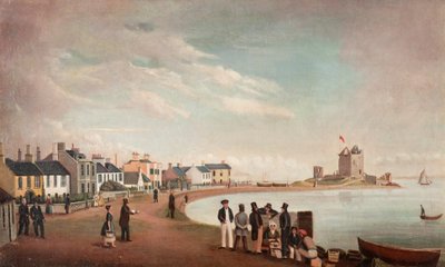 Beach Crescent and Broughty Castle, c.1835 by Alexander Smith