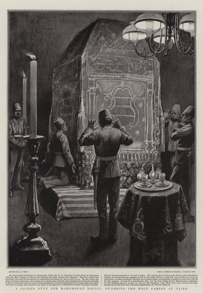 A Sacred Duty for Mahomedan Police, guarding the Holy Carpet at Cairo by Alexander Stuart Boyd