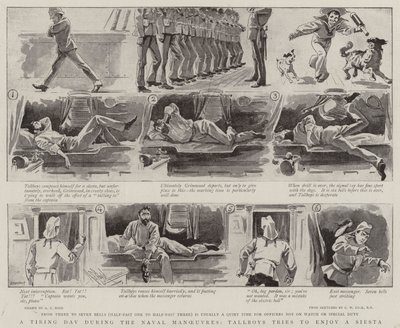 A Tiring Day During the Naval Manoeuvres, Tallboys Tries to Enjoy a Siesta by Alexander Stuart Boyd