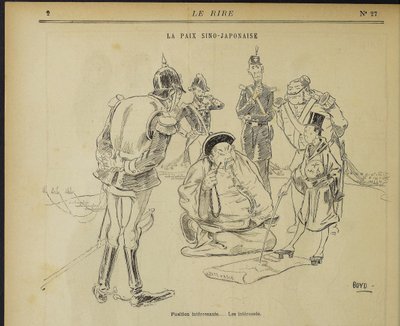 The Sino-Japanese Peace, Interesting Position. The Interested Parties. From: Le Rire, May 11, 1895 by Alexander Stuart Boyd