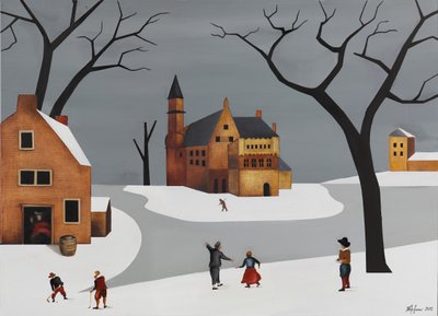 Whimsical Snowy Village by Alexander Trifonov
