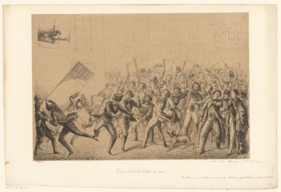 Celebrating Students Greet Their Idol Franz Liszt by Alexander Ver Huell (signed by artist)