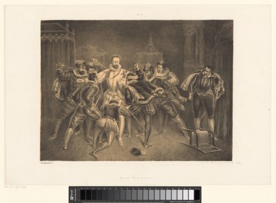 Murder of Henry of Guise by Alexander Ver Huell (signed by artist)