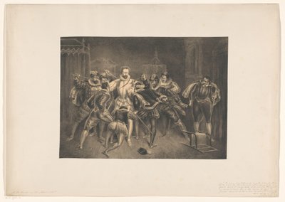 Murder of Henry of Guise by Alexander Ver Huell (signed by artist)
