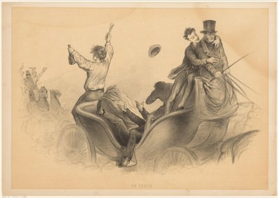 Drunken Students in a Carriage by Alexander Ver Huell