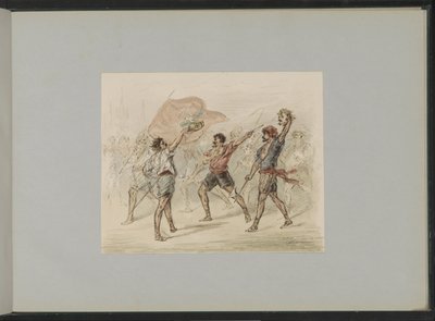 Man with a Severed Head in a Crowd by Alexander Ver Huell