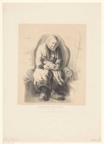 Portrait of Thomas Peters, aged 112 years by Alexander Ver Huell