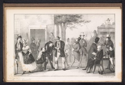 Caricature in Leiden Student Almanac, 1843 The Nicotian Herb by Alexander Ver Huell