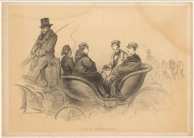 Four Students in a Carriage by Alexander Ver Huell